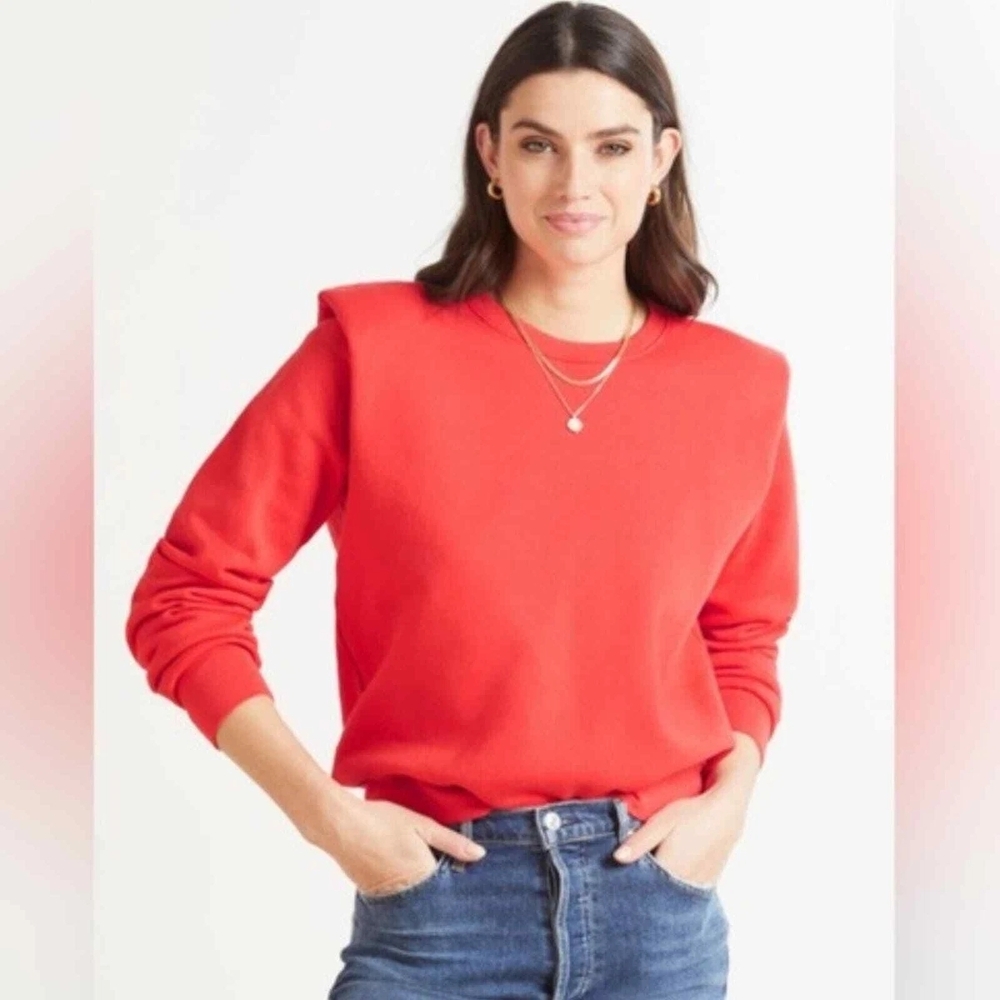 Sundry Vibrant Red Crew Neck Sweater